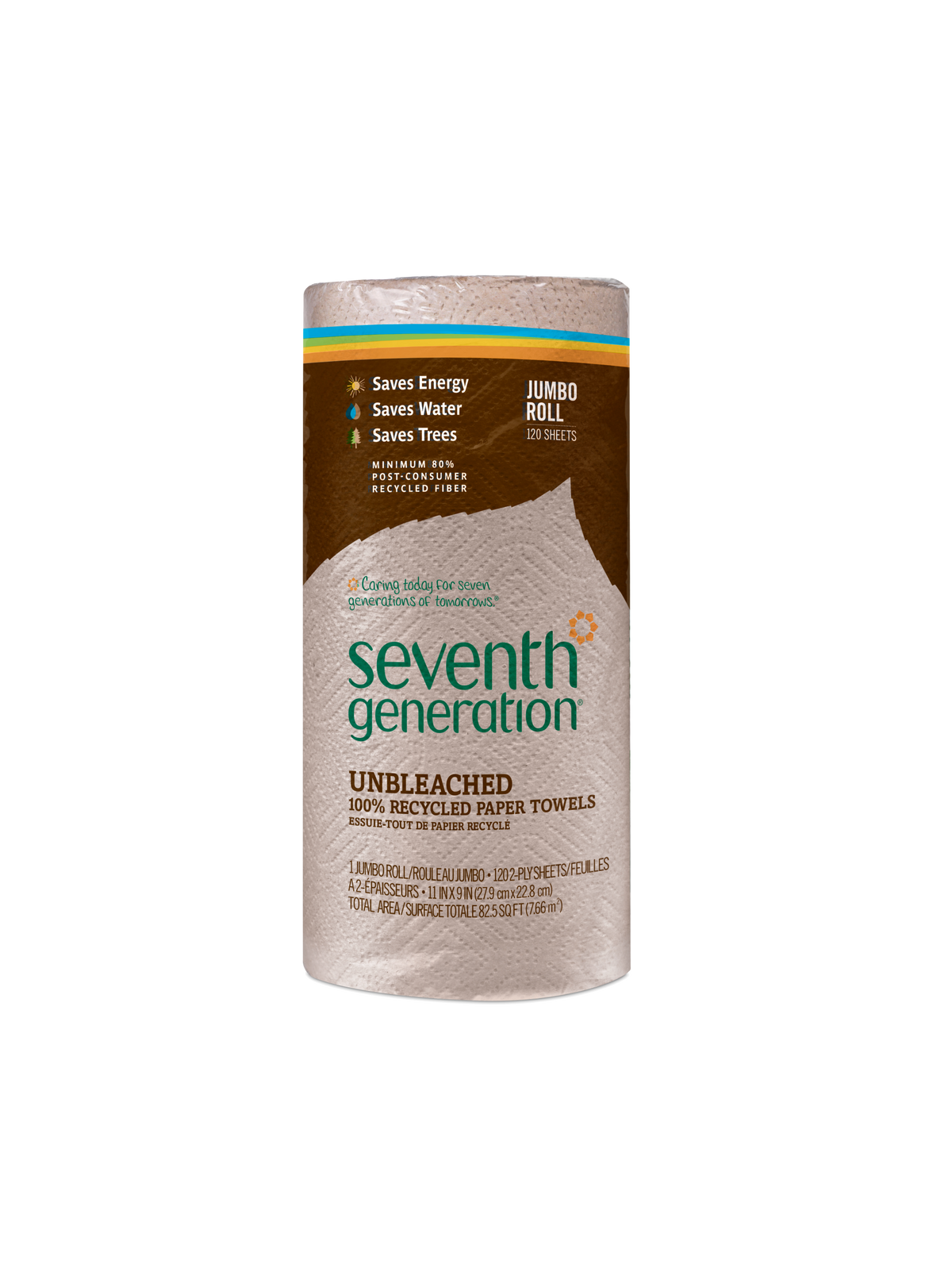 100% Recycled Paper Towels Unbleached